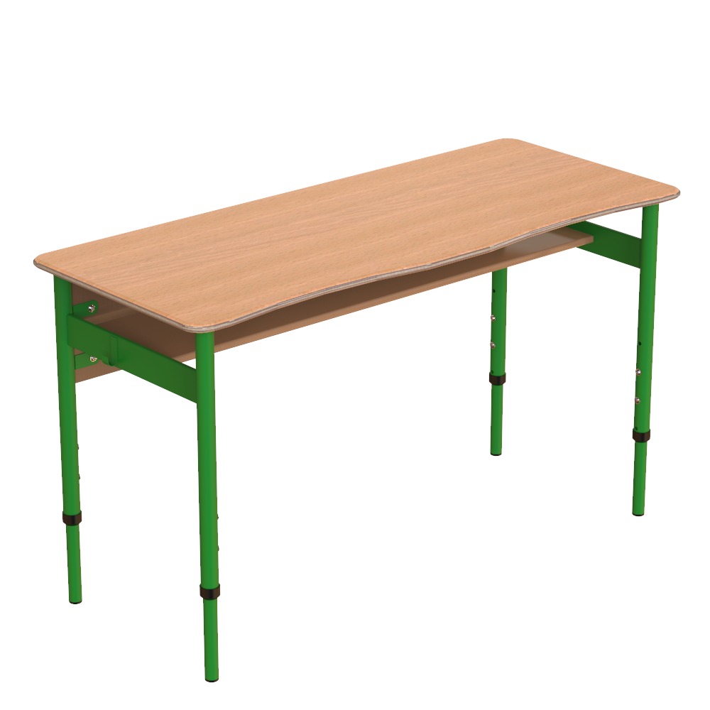 Стіл учнівський 2-х місний, Залізо, регульований 4-6 рост гр